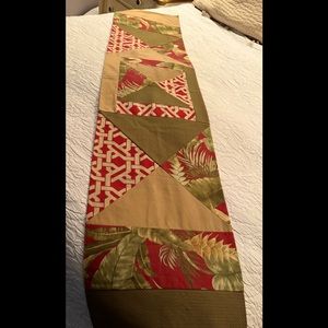 Colorful Tropical Fabric Patchwork Long Runner… Lined